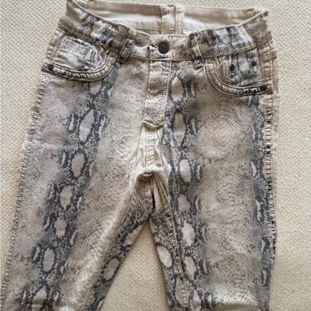 BYBLA Snake Print skinny jeans